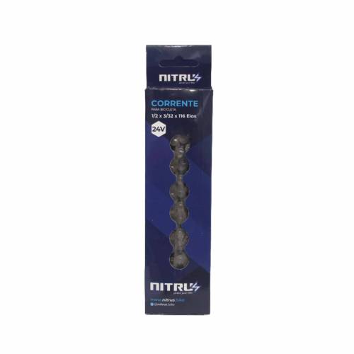 Corrente Fina Index 3x8v 24v em Aço Preta e Cromada Nitrus