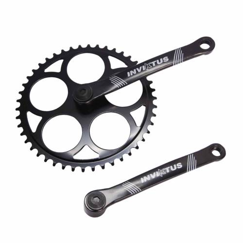 Pedivela Direita e Esquerda 46D Simples Ponta Quadrada em Aço Preta ST05-ORS115 Inviktus