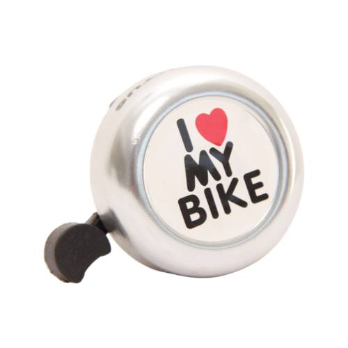 Campainha Trim Trim Love Bike 54 mm em Aço Prata Inviktus