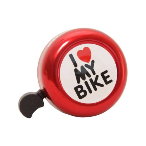Campainha Trim Trim Love Bike 54 mm em Aço Vermelha Inviktus