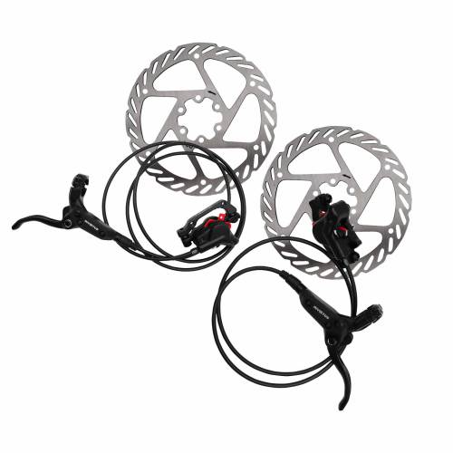 Freio a Disco Hidráulico com Discos 160 mm Alumínio Preto HD-M520-2P Inviktus