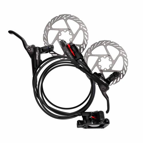 Freio a Disco Hidráulico com Discos 160 mm Alumínio Preto HD-220-2P Nitrus