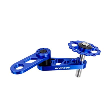 Kit Single Speed Adaptador K7 17D e Tensionador de Corrente em Alumínio Azul Inviktus