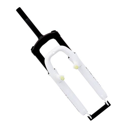 Suspensão Dianteira em Aço Aro 26 Disco IS e Pino para V-Brake Branco Inviktus