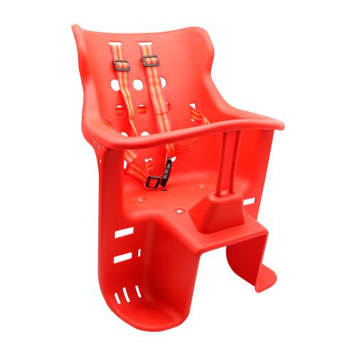 Cadeira Infantil Traseira para Prender no Bagageiro em PVC e ABS Vermelha Importado
