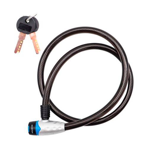 Cadeado Espiral Super Trava com Chave 15 mm x 1,2 metro em Aço Inviktus