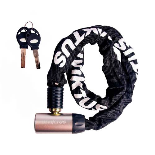 Cadeado Corrente Revestido com Chave 6 mm x 0,9 metro em Latão Inviktus